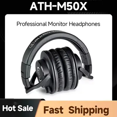 ATH M50X HIFI Earphones Professional Fully Enclosed Monitoring Headphones Foldable Music Game Headset