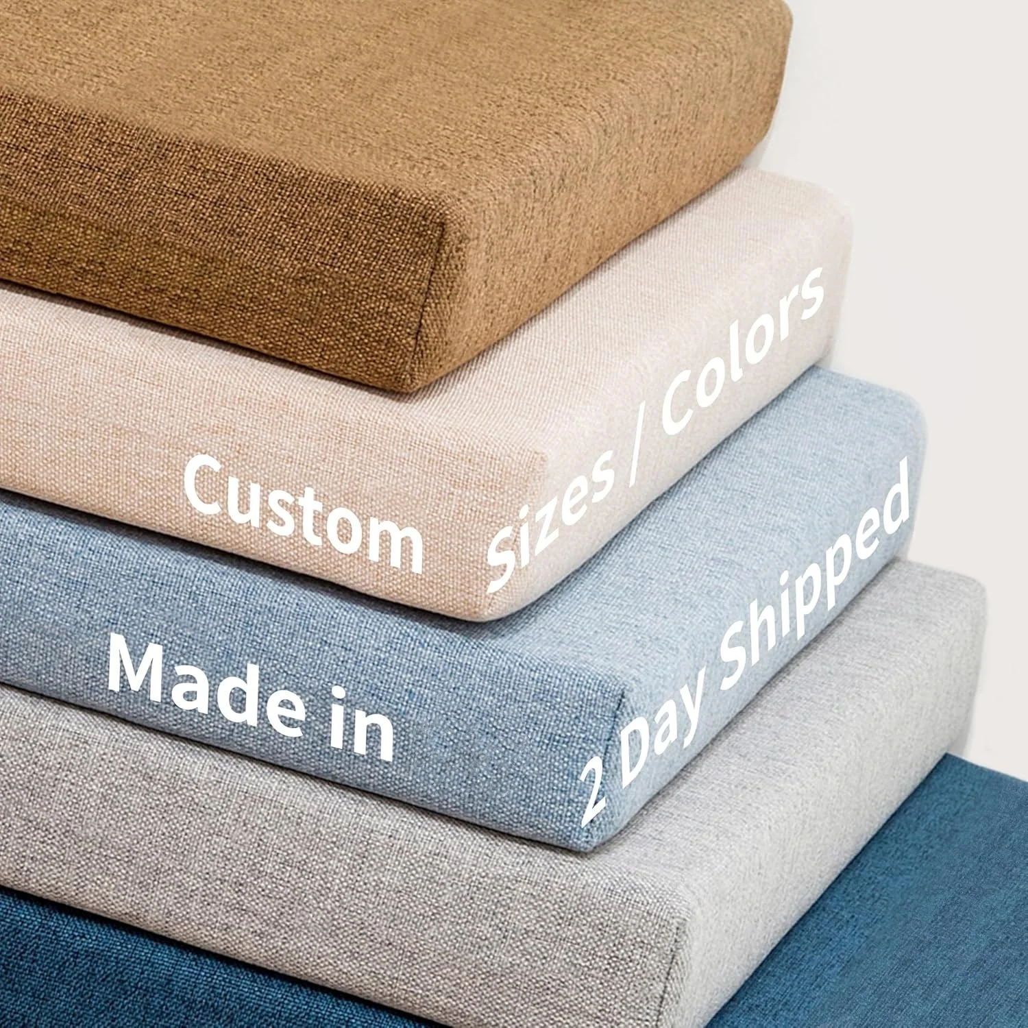 Benutzerdefinierte Bankkissen Stuhlsitz Sofakissen Erkerfensterkissen Indoor Outdoor Kissen für Gartenbank Sitz Schaukel Rücksitz Image