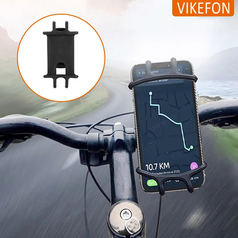 Silikon Fahrrad Telefon halter Fahrrad Handy Handy halter Motorrad Suporte Celular für iPhone Samsung Xiaomi GSM Houder Fiets Image