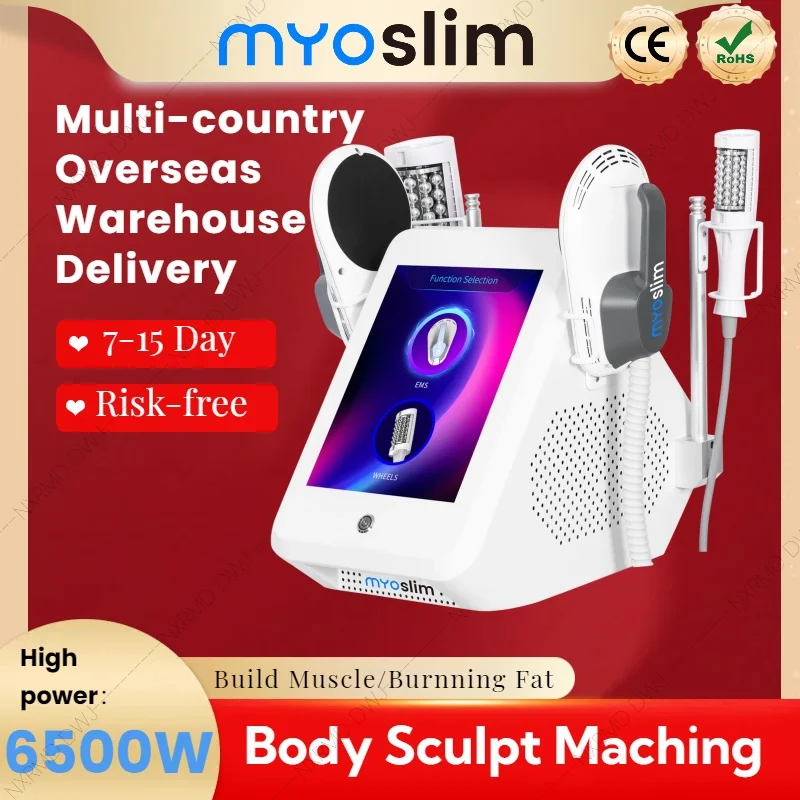6500W 200HZ Roller EMS Body Sculpt Maschine RF Sculpting Gewichtsverlust Elektromagnetische Abnehmen Muskelstimulation Massagegerät MYOslim Image