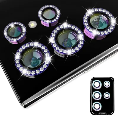 Diamant Kamera Glas Für Samsung S25 S24 Ultra Metall Glitter Objektiv Abdeckung Kamera Screen Protector Für Galaxy S25Ultra Objektiv Glas