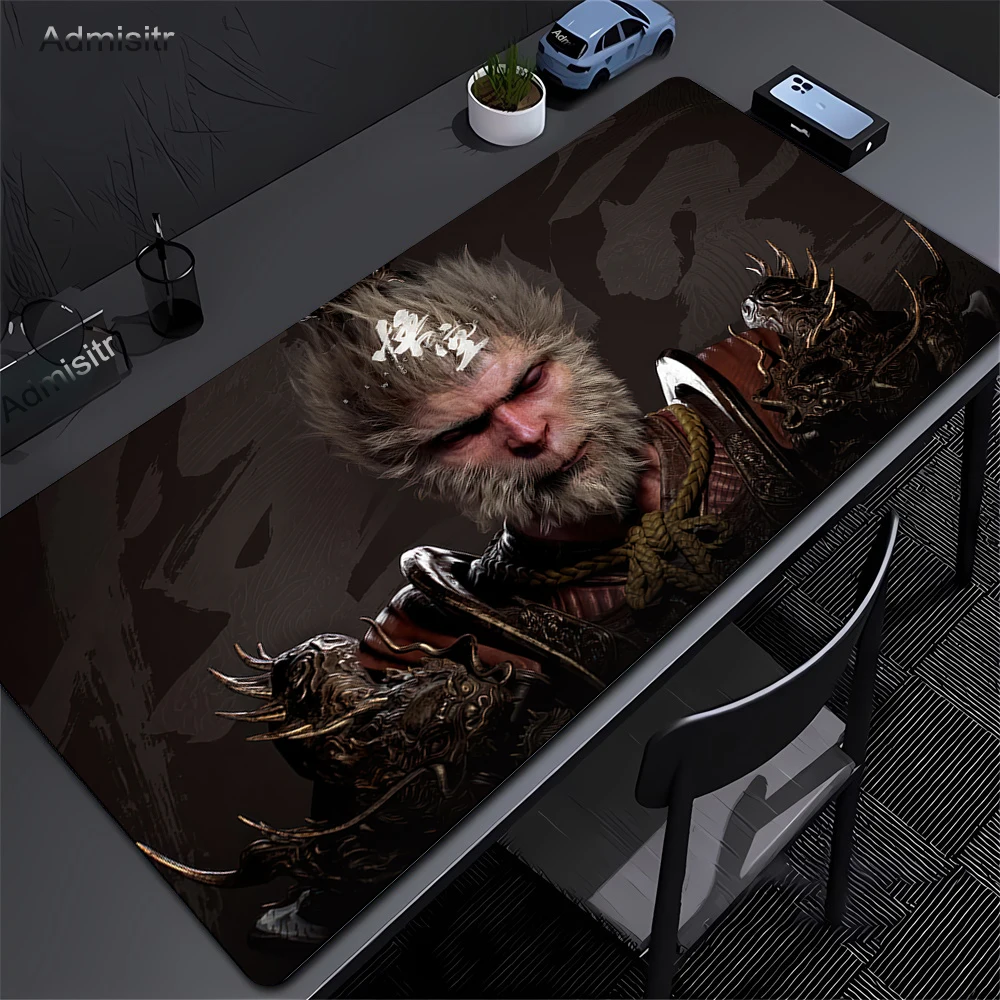 Black Myth Wukong Game Mouse Mats Large Anime Desk Mat 800x300CM Gamer Game Keyboard Pads Rubber Non-slip Lock Edge Mouse Pad Image