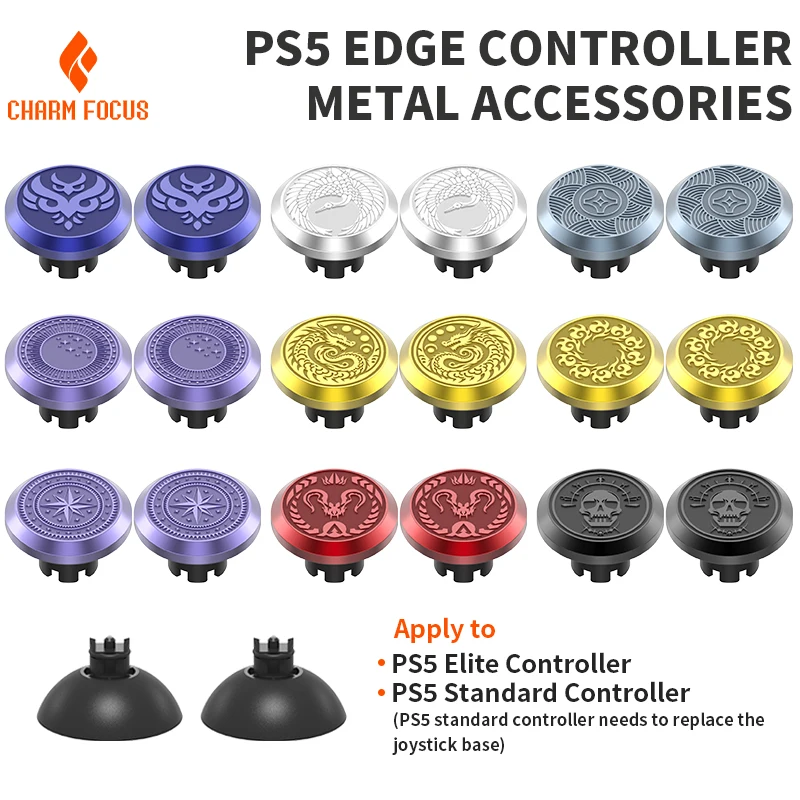 1set Für PS4 PS5 Rand Elite Spiel Griff Controller Metall High und Low Rocker Cap Paddle Paddle Zurück Taste zubehör ﻿ Image