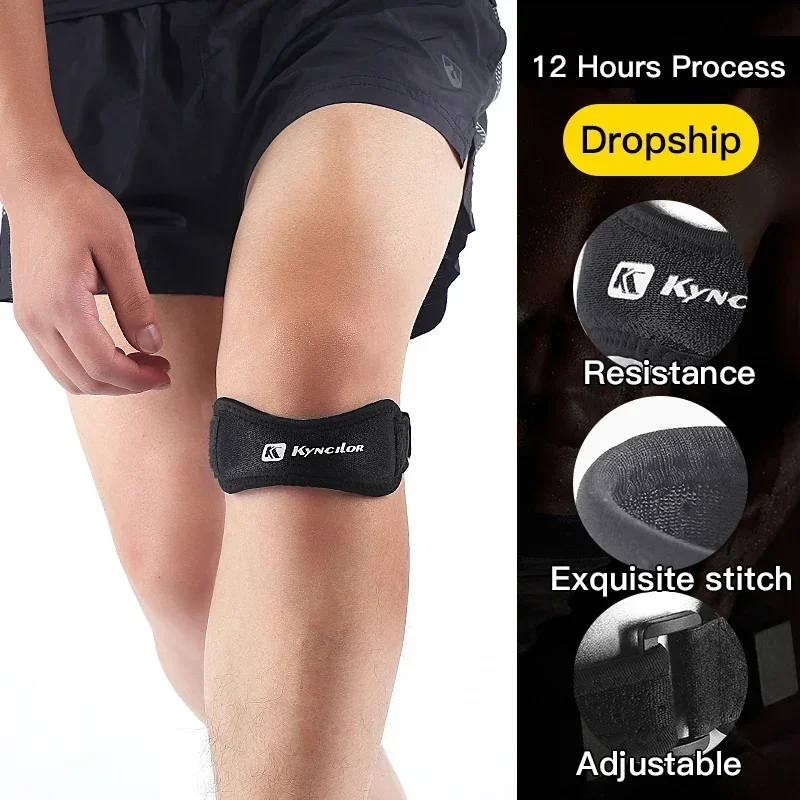 2PC Patella Kniescheibe Band Einstellbare Silica Gel Knie Sehne Strap Protector Knie Pad Laufsport Radfahren Gym Knie Unterstützung