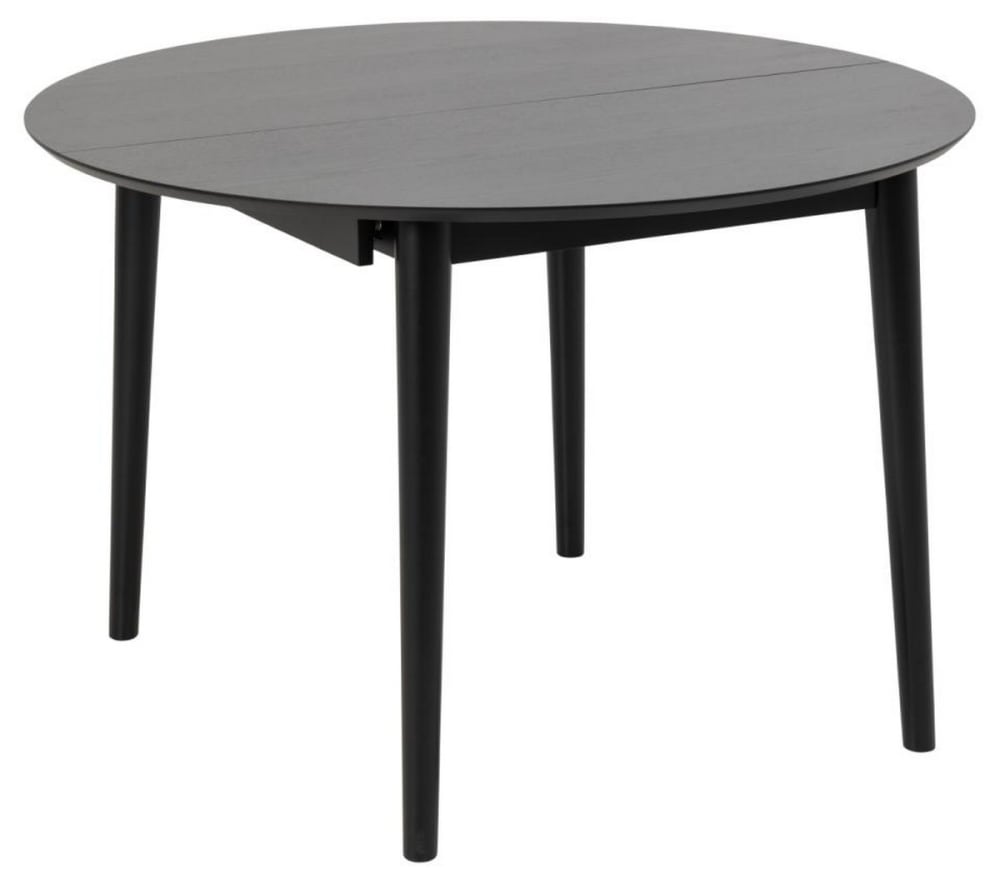Table ronde extensible en chêne noir D115