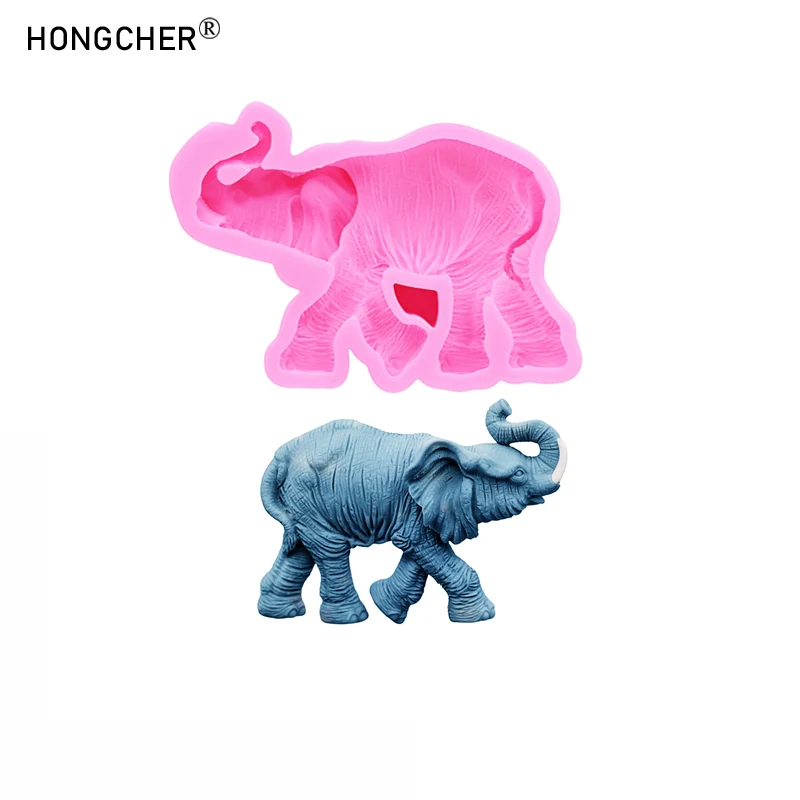 Elefant Silikon Formen Harz dekorative Accessoires Kühlschrank Aufkleber Formen handgemachte Schokolade Flip Kuchen Backformen Image