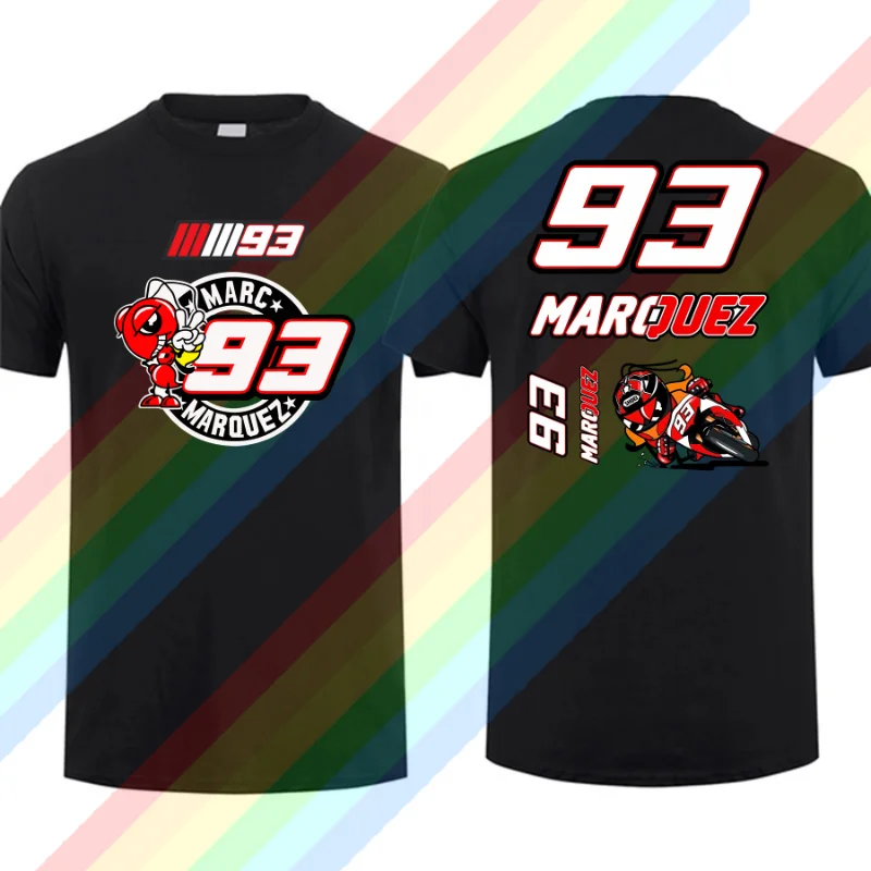 2025 Sommer Herren Marc T-Shirt Casual Nr. 93 Motor Marquezs T-Shirt mit Grafik, kurzen Ärmeln, Streetwear, S-4XL, cooles T-Shirt