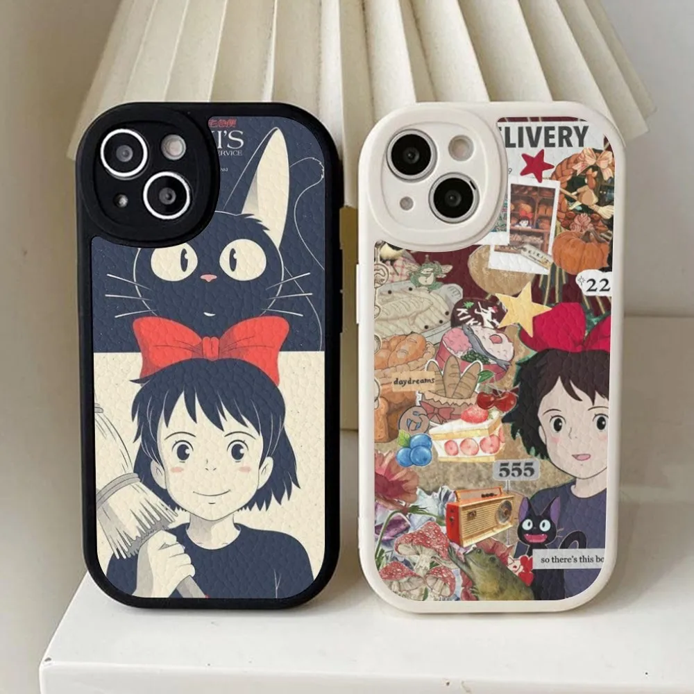 K-Kikis D-Lieferung Handyhülle Hartleder für IPhone 16 15 14 13 12 Mini 11 14 Pro Max Xs X Xr 7 8 Plus Fundas Image