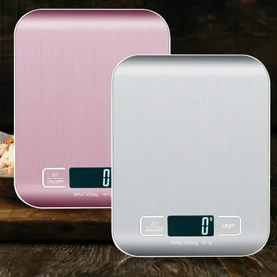 5kg/10kg Rechargeable Kitchen Scale LCD Display Stainless Steel Electronic Scales Home Jewelry Food