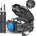Con kit di pulizia Custodia per Samsung Galaxy buds fe/buds 2/buds pro/buds pro/buds live Custodia per auricolari in fibra di carbonio con design a lucchetto