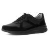 Keilsneaker GABOR ROLLINGSOFT, Herren, Gr. 10,5 (45), schwarz, Nappaleder, Veloursleder, sportlich, Schuhe, Freizeitschuh, Halbschuh, Schnürer, gepolsterter Schaftrand, G-Weite