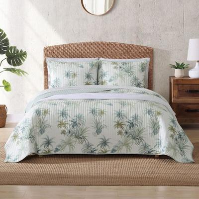 Serenity Palms Quilt Ivory, Twin, Ivory