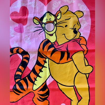 Disney Other | Winnie The Pooh And Tigger Valentines Day Garden Yard House Flag 29”X41” | Color: Orange/Red | Size: Os