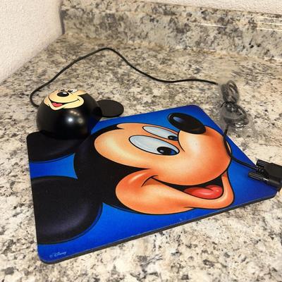 Disney Computers, Laptops & Parts | Vintage Disney Mickey Mouse Wired Pc Computer Serial Roller Ball With Pad D2 | Color: Black | Size: Os