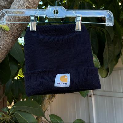 Carhartt Accessories | Vintage Carhartt Knit Beanie In Navy Blue (Made In Canada) | Color: Blue | Size: Os