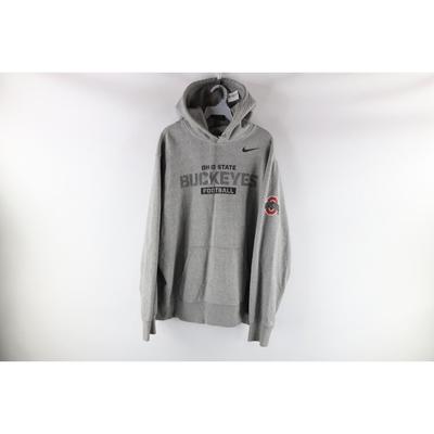 Nike Shirts | Vintage Nike Mens 2xl Distressed Ohio State University Football Spell Out Hoodie | Color: Gray | Size: 2xl