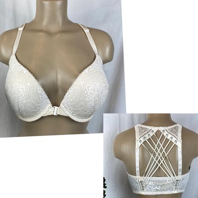 Victoria's Secret Intimates & Sleepwear | Victoria’s Secret Ivory Very Sexy Strappy Racerback Padded Underwire Bra 34ddd | Color: Cream | Size: 34f (3d)