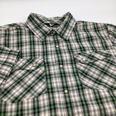 The North Face Shirts | The North Face Mens Short Sleeve Pearl Snap Shirt Size Large | Color: Black/Green | Size: L