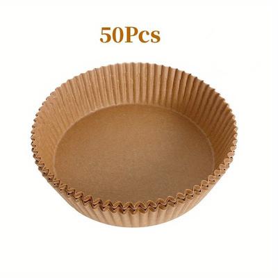 TEMU 50pcs Air Fryer Liners, Square Paper Baking Cups, Disposable Cooking Muffin Cups For Baking, Roasting, Microwave, Easy , For Home & Commercial Use Image