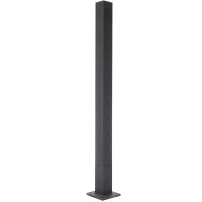 DecKorators ALX Contemporary Cable Railing System Corner Post - 2.5 Inch x 39 Inch - Textured Black
