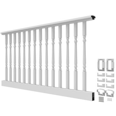 RDI Endurance Original Vinyl Railing Kits 8 Foot x 36 Inch - Level with 1-1/4 Inch Turned Balusters - White