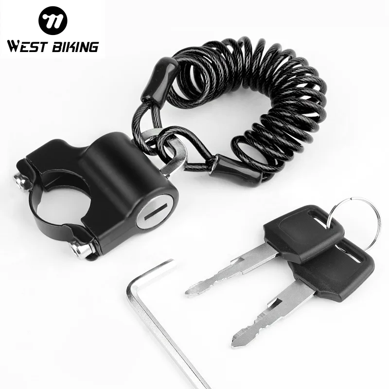 WEST RADFAHREN Mini Fahrrad Helm Schloss Tragbare Aluminium Legierung Fahrrad Motorrad Anti-diebstahl Sicherheit Schloss MTB Rennrad Zubehör Image