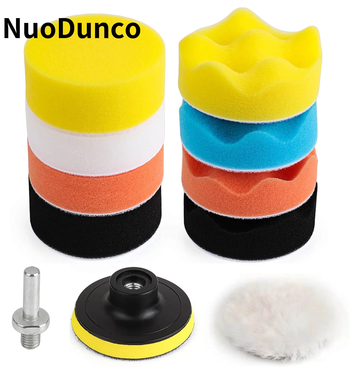 3-Zoll-Auto-Polierschwamm-Pad-Set, Wolle-Polierpad-Set, Reparatur-Polierpad für Rotary/Orbital Polierer, Schleifen, Wachsen, 11/29 Stück Image