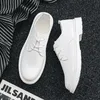 Mode Weiße Lederschuhe Für Männer Frauen Bequeme Flache Schnürschuhe Mann Größe 35-48 Original Frau