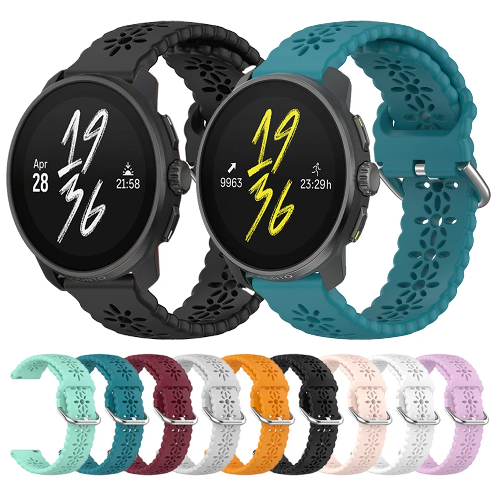 20 mm 22 mm Band für SUUNTO RACE S/OCEAN/VERTICAL/5 9 PEAK PRO Silikon-Uhrenarmband für COROS PACE 3 2 APEX 2 Pro Correa Bracele Image