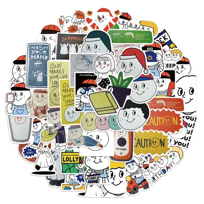 50PCSOhloly Day - Graffiti Aufkleber Dekoration Telefon Fall Desktop Notebook Wasser Tasse Outdoor Image