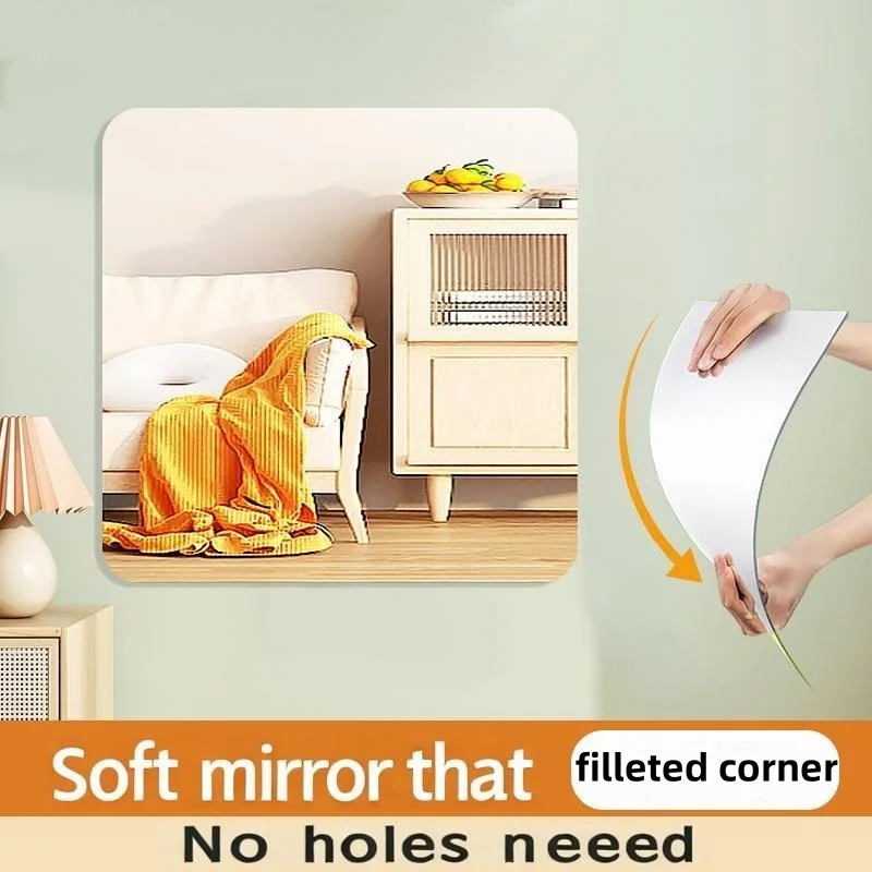 25 cm * 30 cm weicher Acrylspiegel für Zuhause, HD-Make-up-Spiegel, Ganzkörperspiegel, Wandlinse, DIY, Wohnzimmer, Schlafzimmer, Badezimmerspiegel