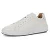 Sneaker MARCO TOZZI BY GMK, Herren, Gr. 46, weiß, Leder, unifarben, sportlich, Schuhe, Freizeitschuh, Halbschuh, Schnürschuh mit Ziernähten