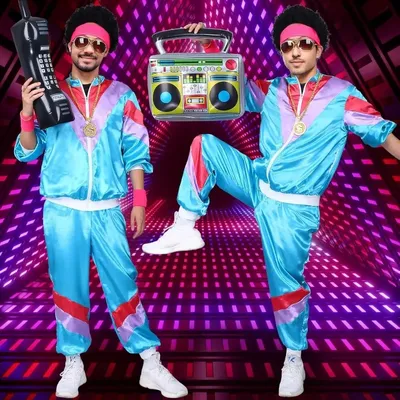80er-Jahre-Kostüm für Damen, Erwachsene, Damen, ausgefallene 80er-Jahre-Kostüme für Damen und Herren, Retro-Damen-Cosplay-Kostüme, Cosplay-Kostüme Image