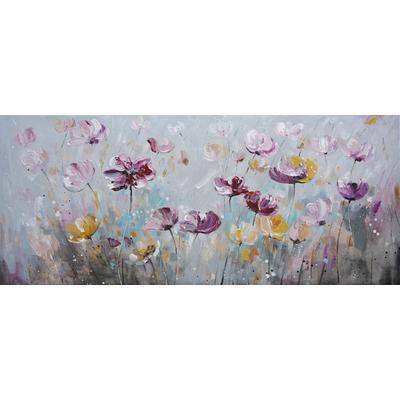 Ölgemälde BÖNNINGHOFF, farbe rahmen: kein rahmen, farbe bild(er): lila, gelb, grau, grün, B:140cm H:60cm T:2,1cm, Canvas, Holz, Bilder, jedes Bild ein Unikat, BxH: 140x60 cm Image