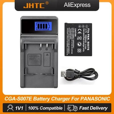 1000mAh CGA-S007E CGA-S007 Battery For Panasonic Lumix DMC TZ1 TZ2 TZ3 TZ4 TZ5 TZ50 TZ15 S007 Batterie S007E Camera Charger