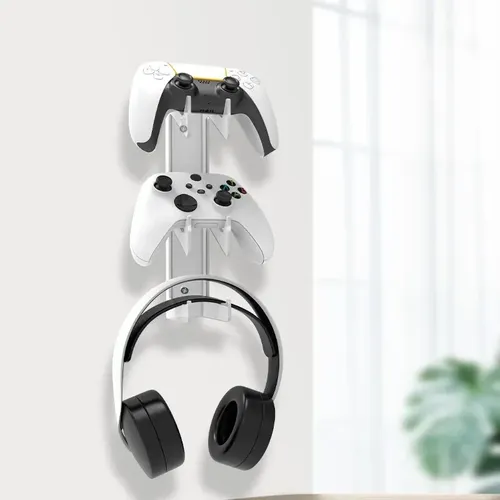 Transparent Wall Mounted Storage Rack Earphone Gamepad Display Stand For PS5 PS4 XBOX Switch Controller Game Accessoies