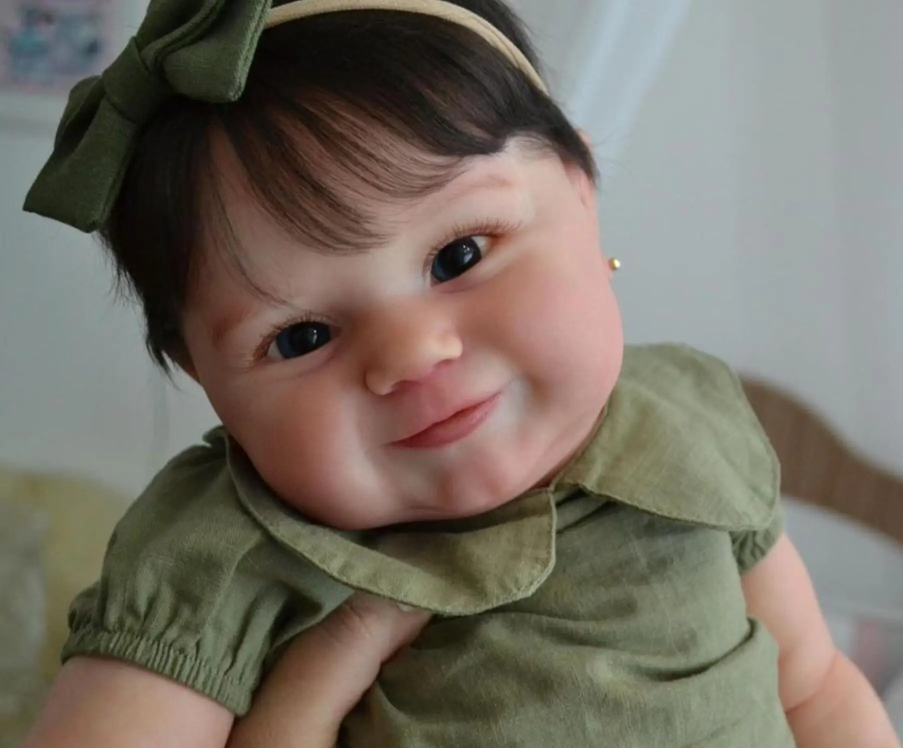 BZDOLL 50 CM 20 ZOLL Ganzvinyl-Reborn-Mädchenpuppe mit 3D-bemalter Haut und Venen, Maddie, für Mädchen, Prinzessinnen, Kleinkinder, lebensecht Image