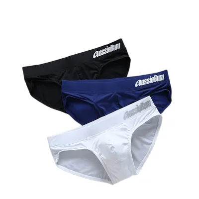 Herren-Slip aus Eisseide, elastische Tasche, U-konvex, 3D, für Herren, R-A36 Image