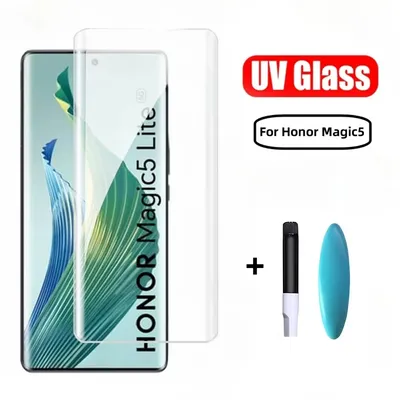 3D Curved Full Glue UV Tempered 5 Pro Lite Screen Protector For Honor Magic 6 Ultimate RSR Film