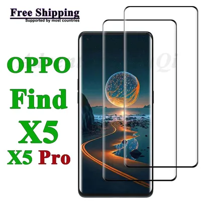 3D Curve Screen Protector For OPPO Find X5 Pro Tempered Glass High Aluminum HD Crystal 9H