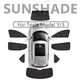 Parasole per finestrino laterale per auto Visiera parasole Parabrezza anteriore posteriore Schermo per finestra privacy da campeggio per Tesla Model 3 Model Y