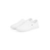 Slip-On Sneaker TOMMY HILFIGER "CANVAS SLIP-ON SNEAKER", Damen, Gr. 38, weiß, Baumwolle, sportlich, Schuhe, Freizeitschuh, Schlüpfschuh, Slipper, Halbschuh, Flaggen-Stickerei