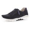 Keilsneaker GABOR ROLLINGSOFT, Damen, Gr. 37, blau (nachtblau), Nubukleder, unifarben, sportlich, Schuhe Sneaker, Freizeitschuh, Halbschuh, Schnürschuh mit OPTIFIT-Wechselfußbett