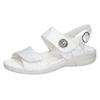 Sandale WALDLÄUFER "Gunna", Damen, Gr. 4,5 (37,5), weiß, Nubukleder, metallic, klassisch, Schuhe, Sommerschuh, Sandalette, Keilabsatz, in bequemer Schuhweite G