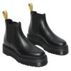 Chelseaboots DR. MARTENS "2976 Quad", Damen, Gr. 40, schwarz, Lederimitat, casual, Schuhe, Schlupfstiefelette mit Stretcheinsatz, Plateau, Boots