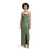 Abendkleid VERA MONT "Vera Mont Abendkleid figurbetont", Damen, Gr. 42, Normalgrößen, grün (light aventurine), Satin, Obermaterial: 81% Polyamid, 19% Elasthan. Besatz: 100% Polyamid., feminin, figurbetont lang, Wasserfallausschnitt, ohne Ärmel,...