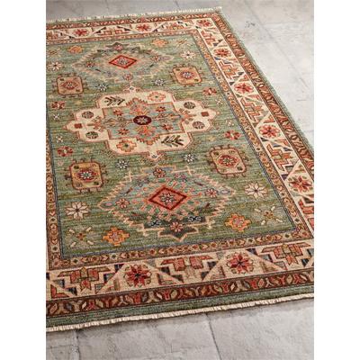 Teppich HEINE HOME Gr. 5, grün (grün, rot), B:200cm H:6mm L:270cm, Wolle, Polyamid, Kunstfaser, Teppiche Image