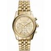Chronograph MICHAEL KORS "LEXINGTON", gold (goldfarben), Armbanduhren, Damen, Quarzuhr, Armbanduhr, Damenuhr, Stoppfunktion, Edelstahlarmband