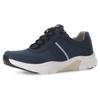 Slip-On Sneaker GABOR ROLLINGSOFT, Herren, Gr. 8,5 (42,5), blau (dunkelblau), Nubukleder, Mesh, sportlich, Schuhe, Freizeitschuh, Halbschuh, Slipper mit Logo an der Ferse, Weite G