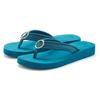 Badezehentrenner LASCANA, Damen, Gr. 42, blau (petrol), Obermaterial: 100% Textilmaterial. Decksohle: 100% Synthetik. Laufsohle: 100% Synthetik, unifarben, feminin, Schuhe Zehentrenner Dianette, Sandale, Pantolette, Badeschuh mit Ringapplikation...